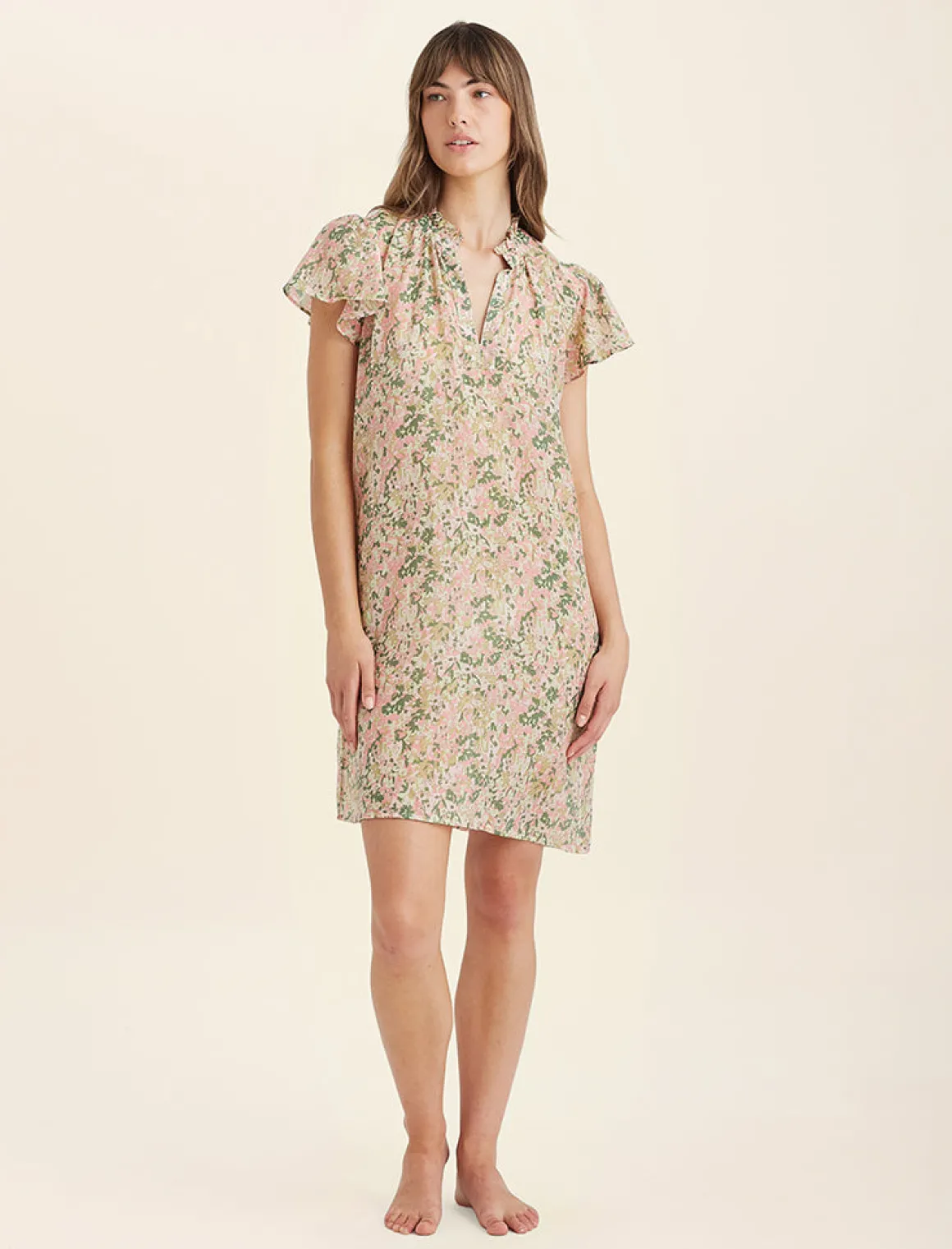 Adeline Flutter Sleeve Nightie