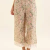Adeline Lace Trim Crop Pant
