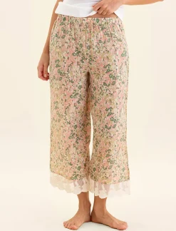 Adeline Lace Trim Crop Pant