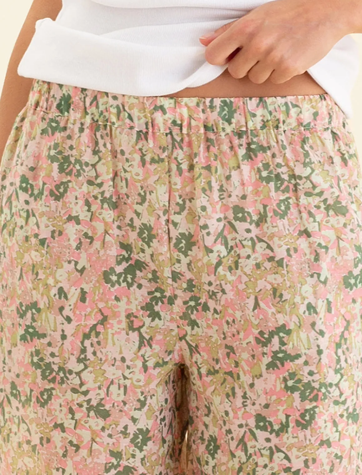 Adeline Lace Trim Crop Pant