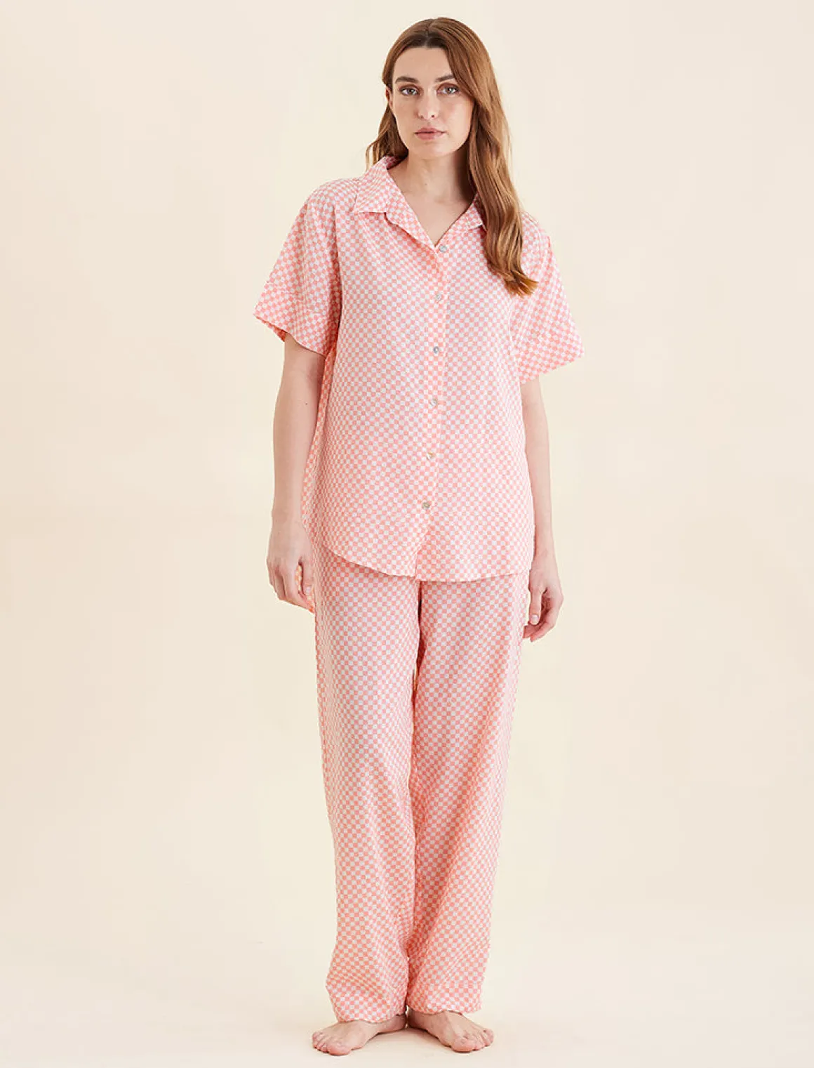 Anais Short Sleeve Full Length PJs