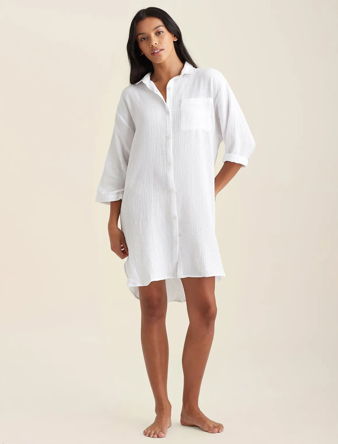 Ashley Textured Cotton Nightshirt