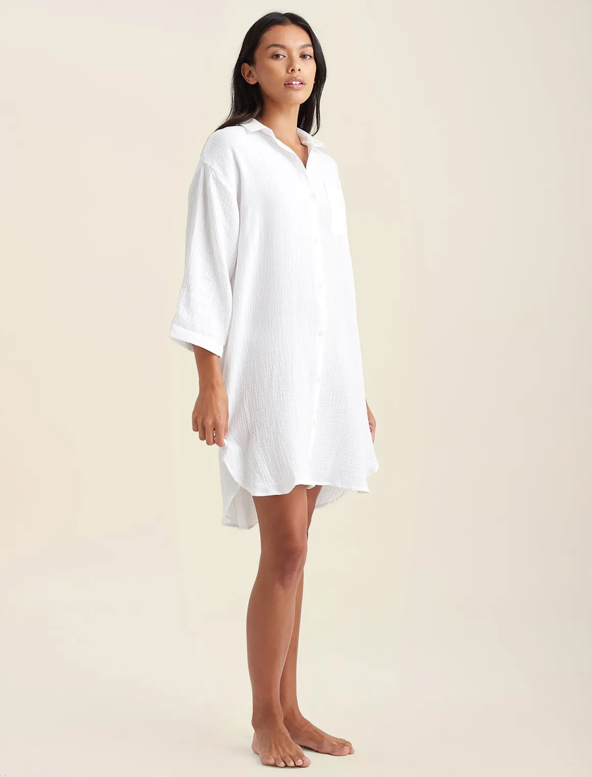 Ashley Textured Cotton Nightshirt