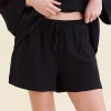 Ashley Textured Cotton Oversized Boxer Short