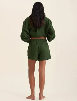 Ashley Textured Cotton Oversized Boxer Short