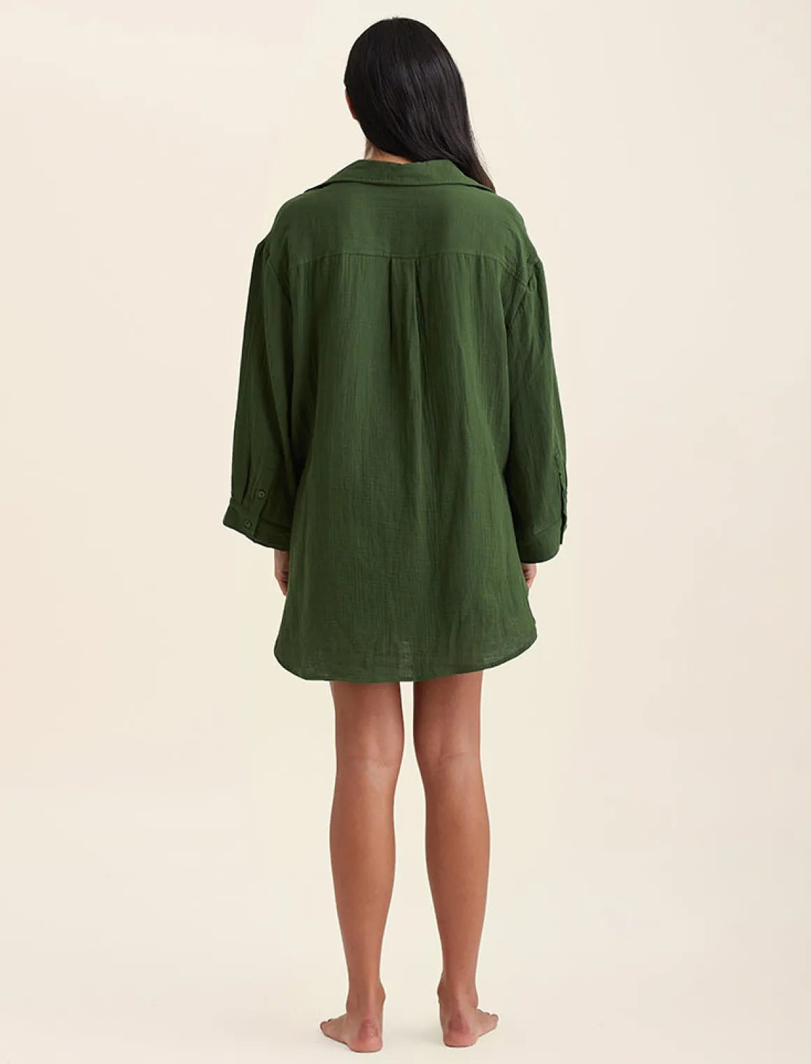 Ashley Textured Cotton Oversized Shirt