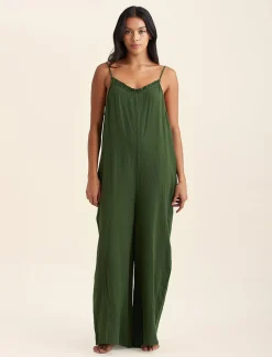 Ashley Textured Cotton Relaxed Jumpsuit