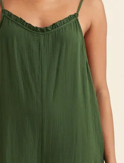 Ashley Textured Cotton Relaxed Jumpsuit