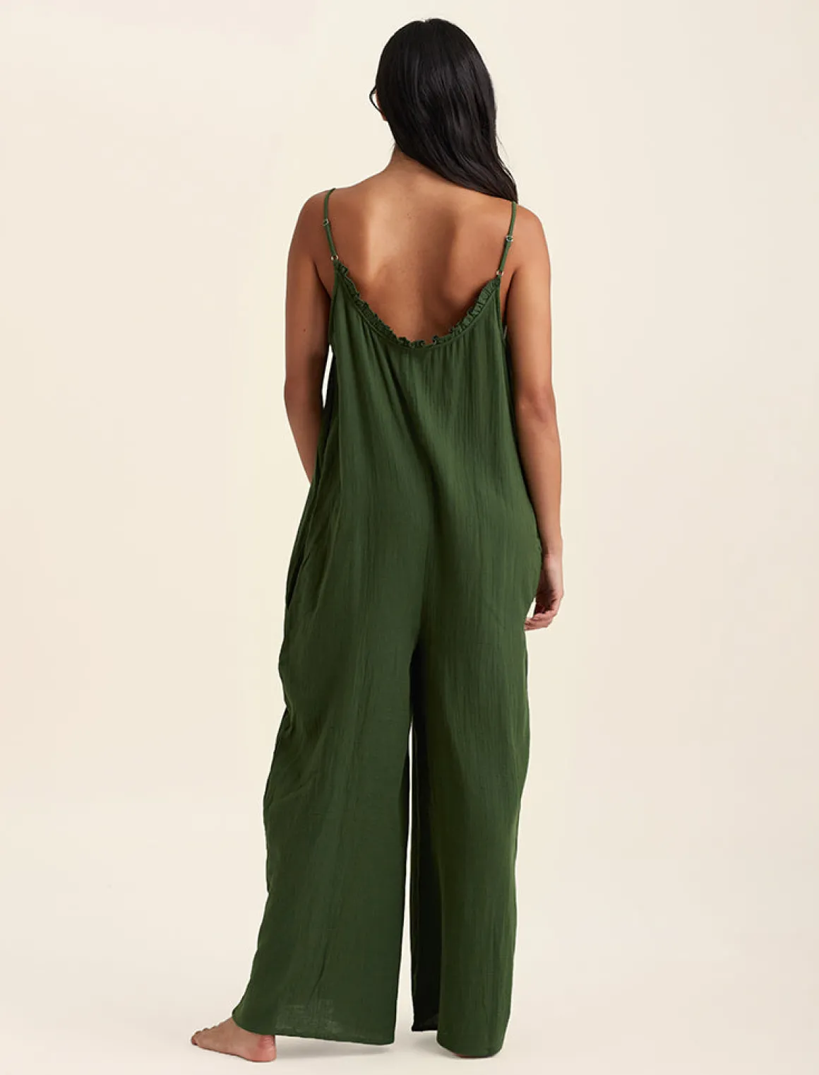 Ashley Textured Cotton Relaxed Jumpsuit