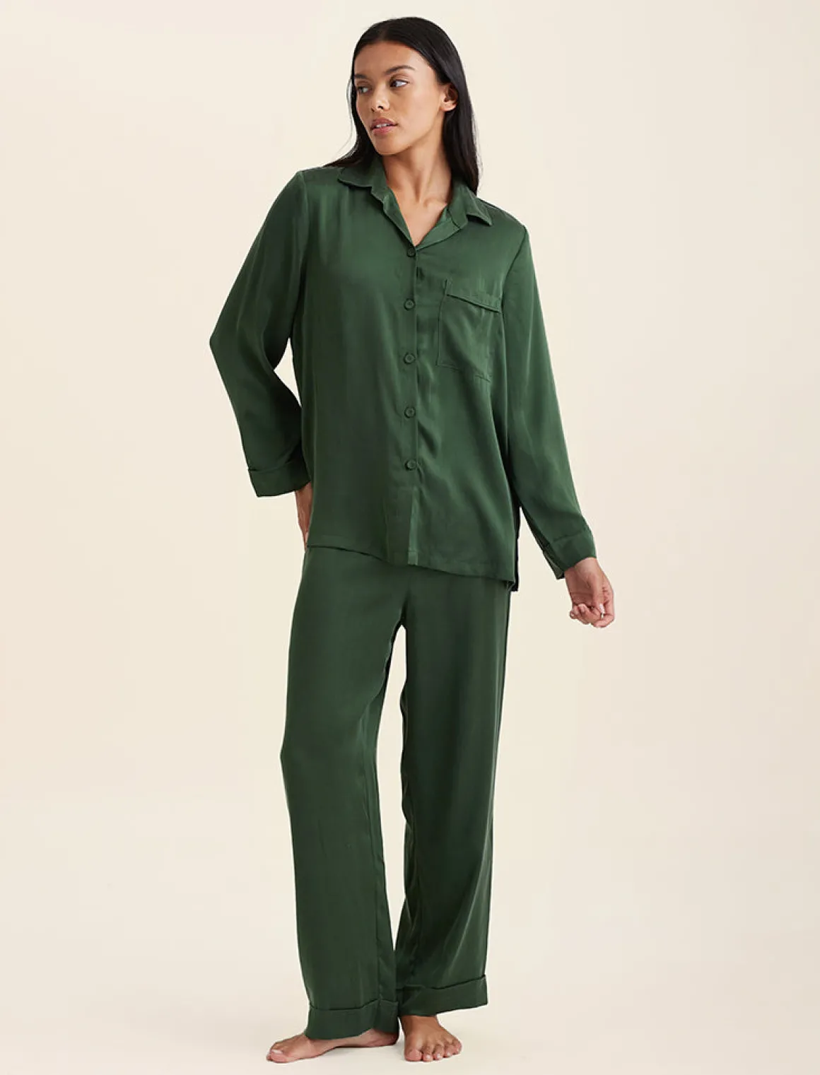Audrey Washable Silk Full Length PJ