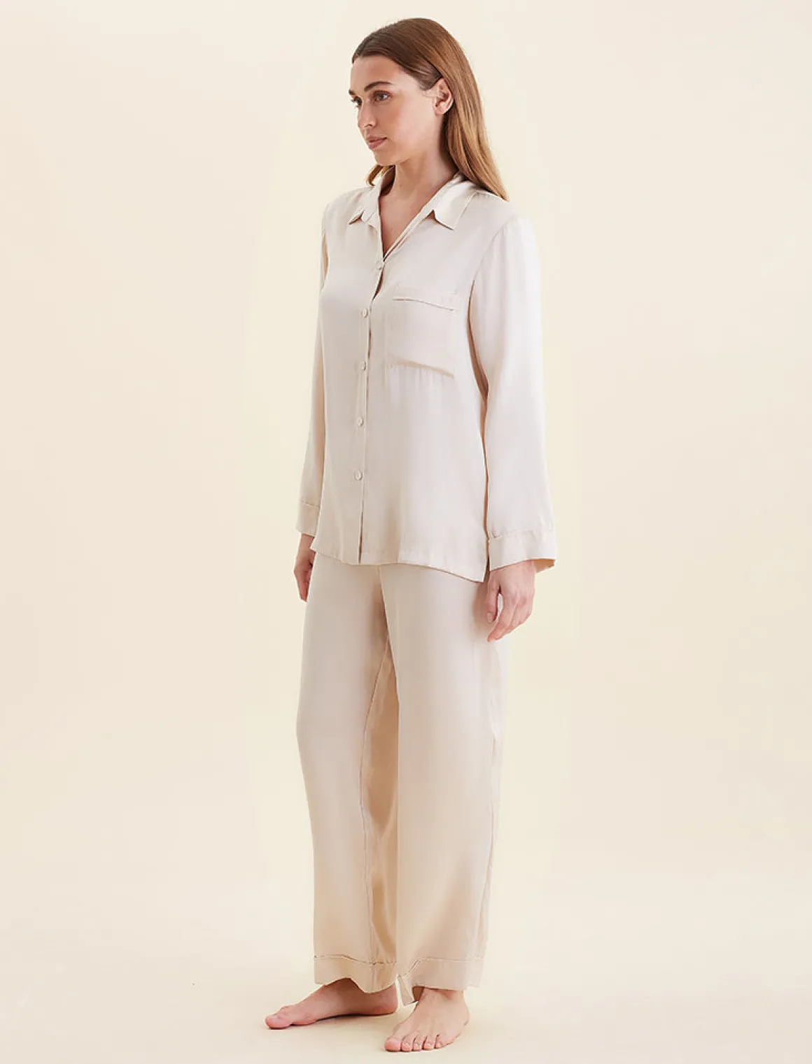 Audrey Washable Silk Full Length PJ