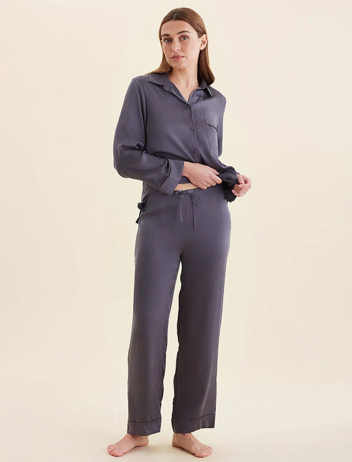 Audrey Washable Silk Full Length PJ