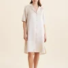 Audrey Washable Silk Short Sleeve Nightshirt