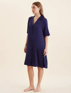 Audrey Washable Silk Short Sleeve Nightshirt