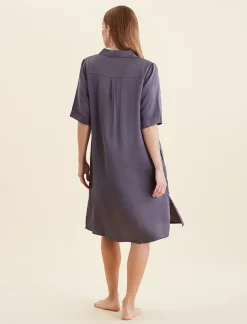 Audrey Washable Silk Short Sleeve Nightshirt