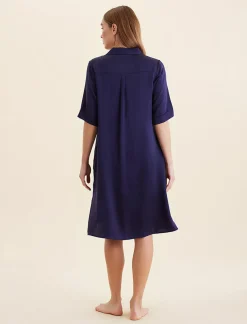 Audrey Washable Silk Short Sleeve Nightshirt