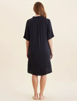 Audrey Washable Silk Short Sleeve Nightshirt