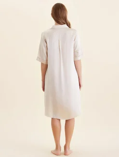 Audrey Washable Silk Short Sleeve Nightshirt