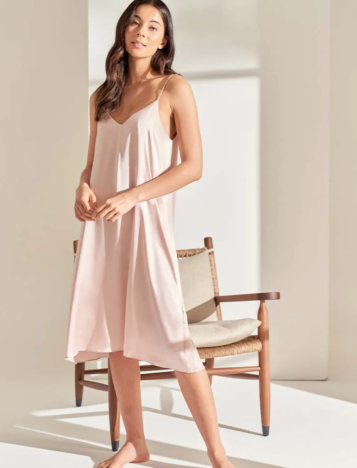Audrey Washable Silk Slip Nightie