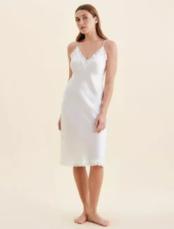Camille Silk Lace Long Slip