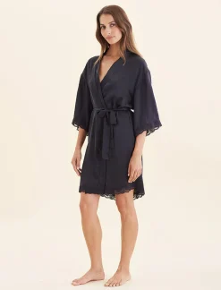 Camille Silk Lace Robe
