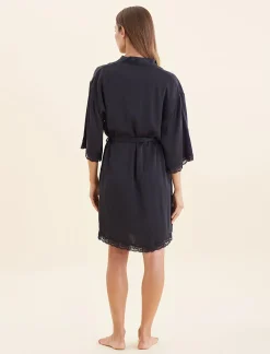 Camille Silk Lace Robe