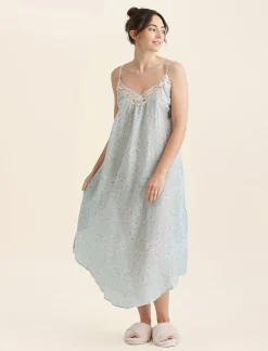 Cheri Blossom Lace Front Maxi Nightie