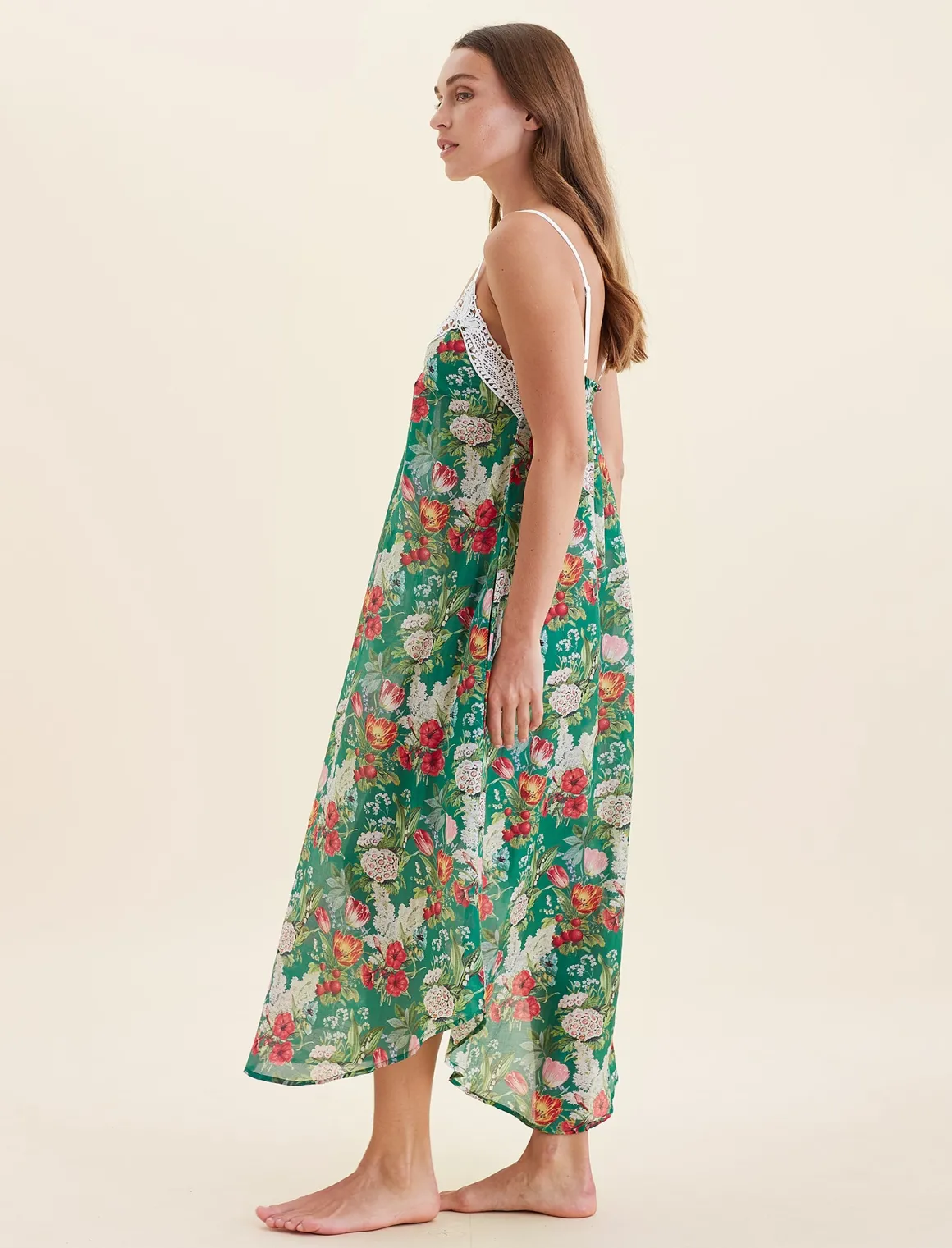 Clara Lace Front Maxi Nightie