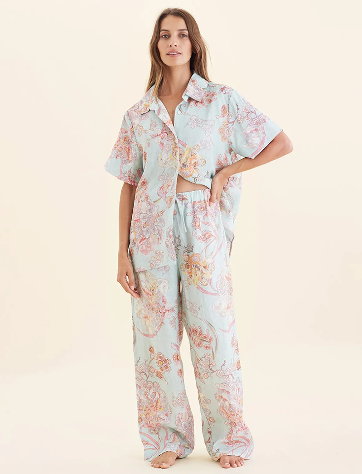 Coco Resort Linen Full Length Pant