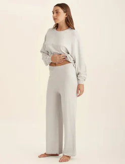 Cotton Cashmere Straight Leg Pant