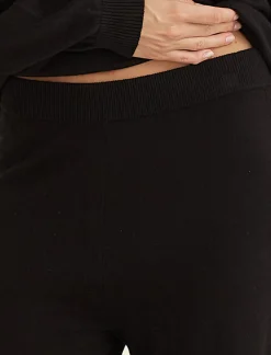 Cotton Cashmere Straight Leg Pant