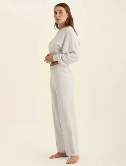 Cotton Cashmere Straight Leg Pant