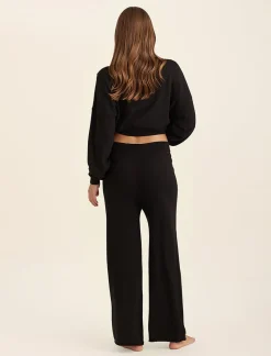 Cotton Cashmere Straight Leg Pant