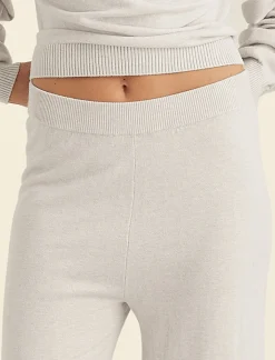 Cotton Cashmere Straight Leg Pant