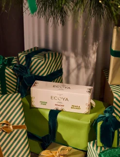 Ecoya Mini Goldie Trio - Fresh Pine, Pear & Brandy, Peachy