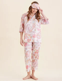 Ella Crop PJ Set with Eye Mask