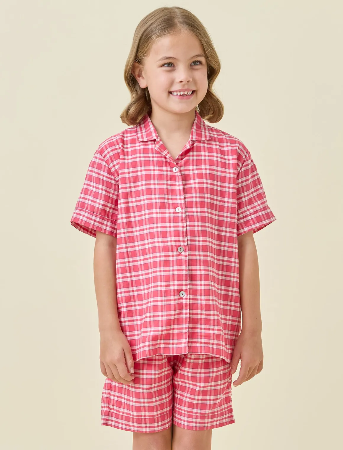 Holiday Plaid Kids PJ Boxer Set