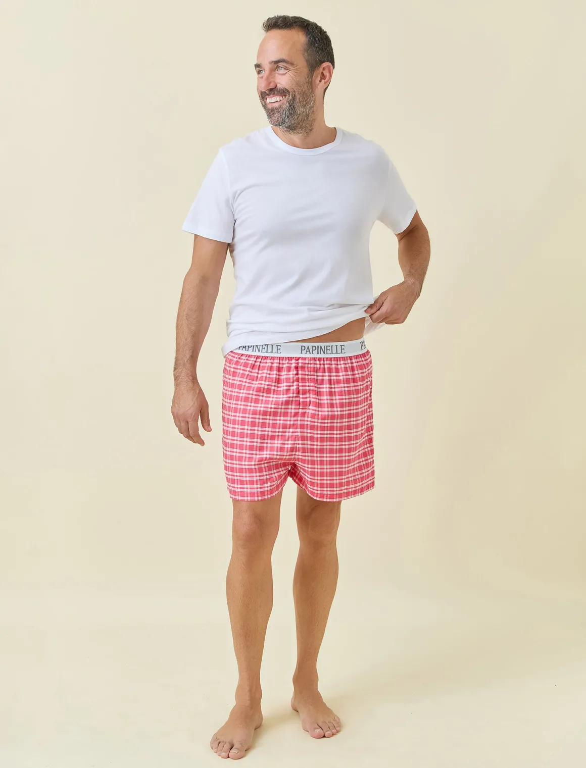 Holiday Plaid Unisex PJ Boxer Set