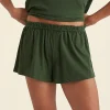 Jada Organic Cotton Knit Elastic-Waist Shorts