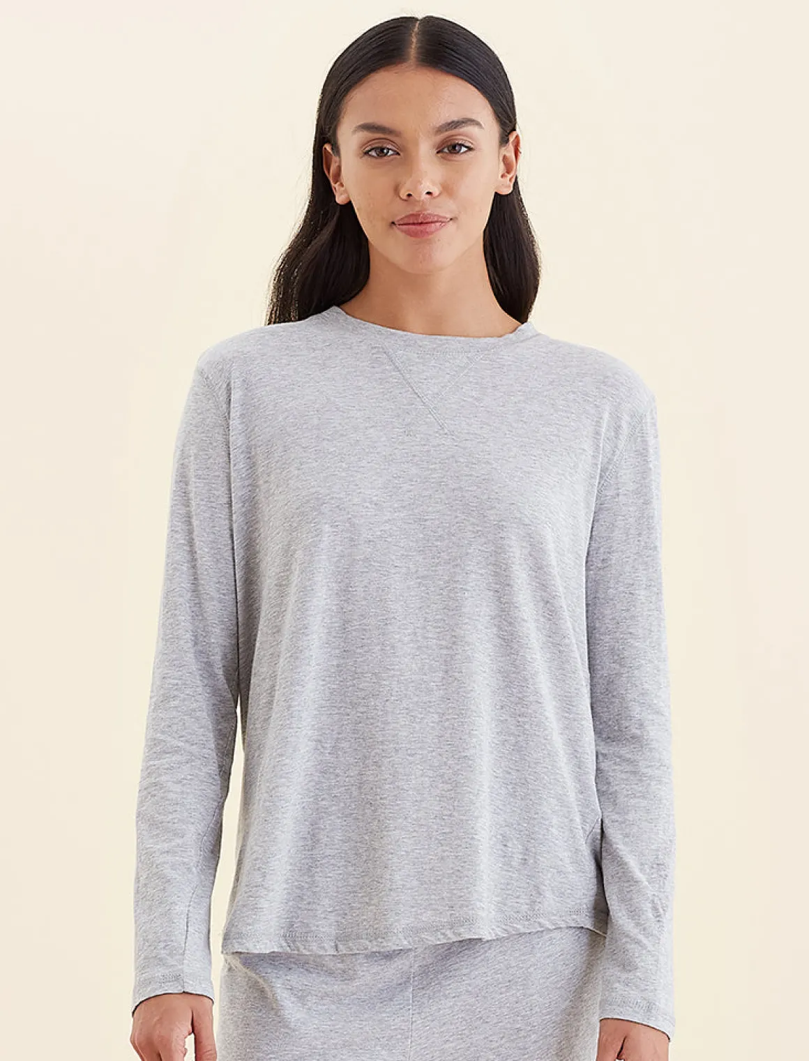 Jada Organic Cotton Knit Long Sleeve Tee