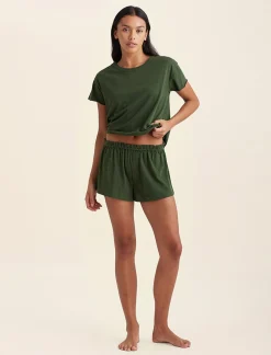 Jada Organic Cotton Knit Elastic-Waist Shorts