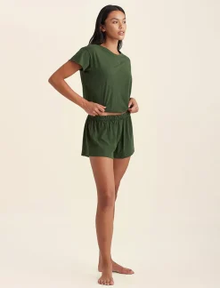 Jada Organic Cotton Knit Elastic-Waist Shorts