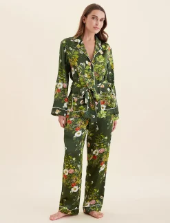 Karen Walker Love Letters Silk Wrap PJ Set