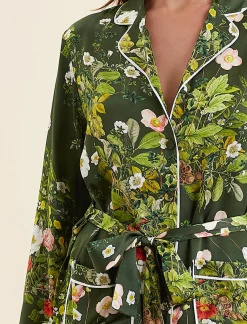 Karen Walker Love Letters Silk Wrap PJ Set