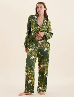 Karen Walker Love Letters Silk Wrap PJ Set
