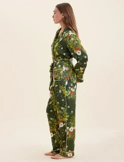 Karen Walker Love Letters Silk Wrap PJ Set