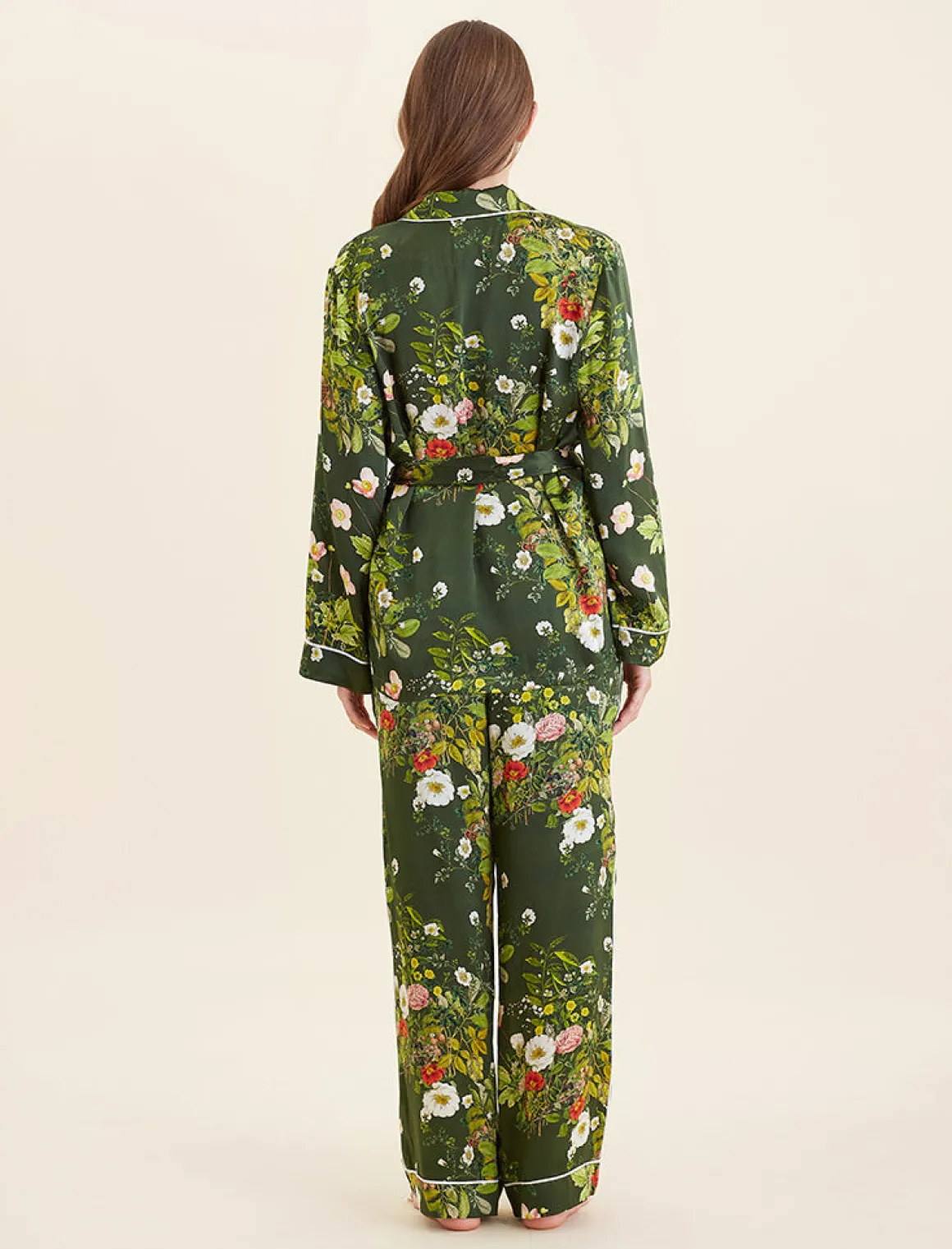 Karen Walker Love Letters Silk Wrap PJ Set