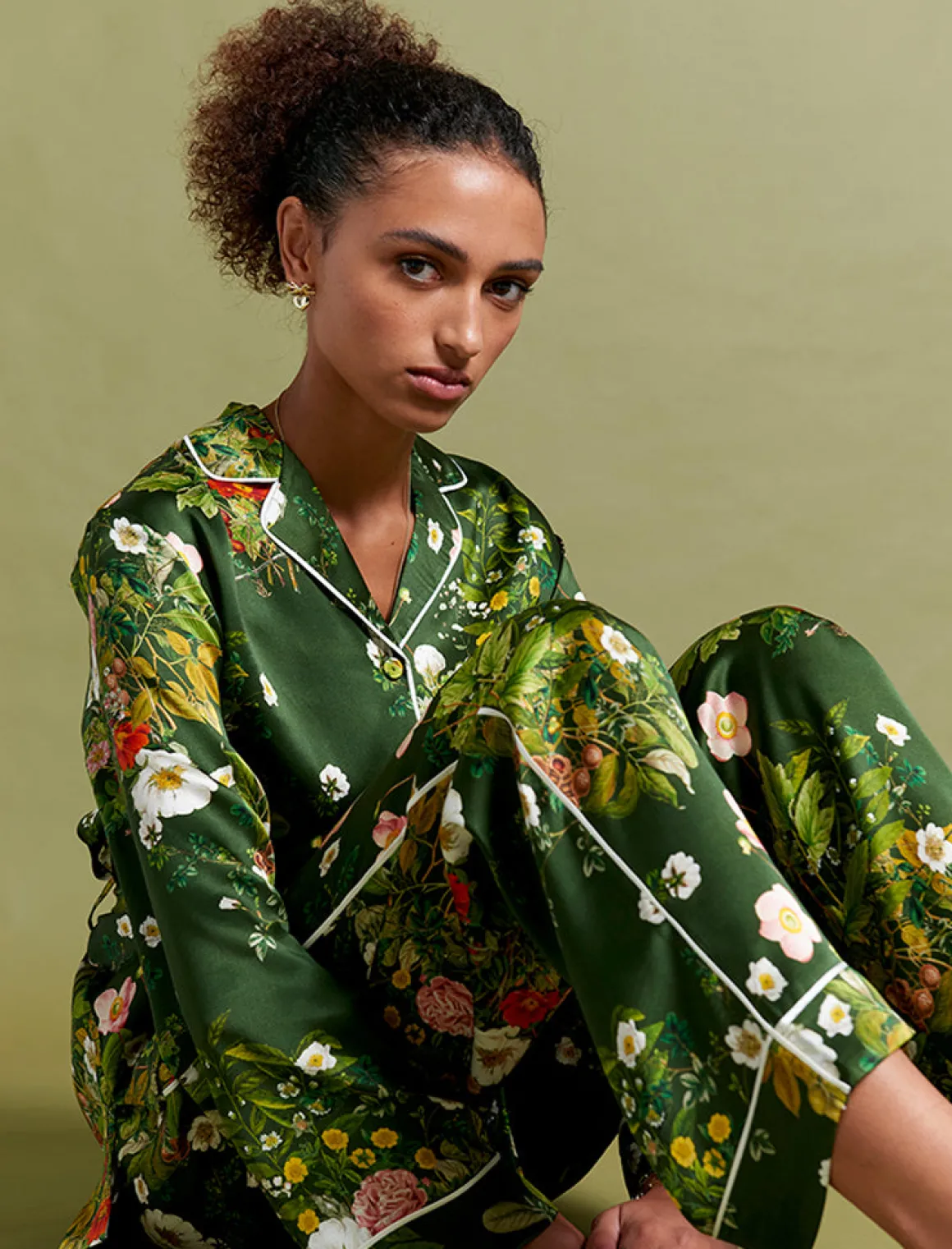 Karen Walker Love Letters Silk Wrap PJ Set
