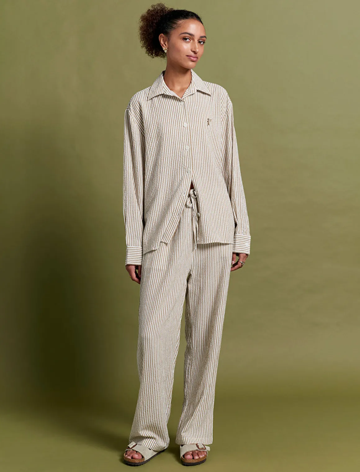 Karen Walker Seersucker Stripe PJ Set