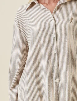 Karen Walker Seersucker Stripe PJ Set